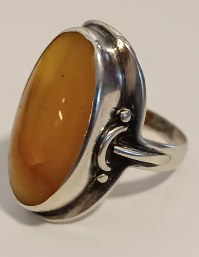 Ring silber bernstein - silber,