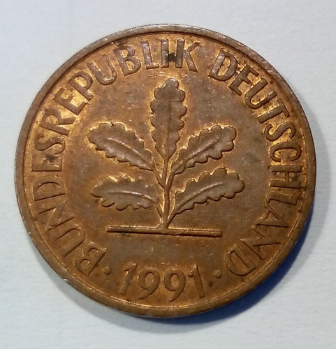Münze brd zwei pfennig - münze, (38)