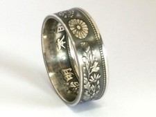Münzring Japan 50 Sen Silber