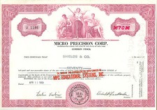 Micro Precision Corp.1969