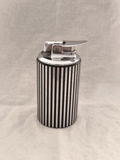 Ronson Brutalist Feuerzeug Tischfeuerzeug 10 cm gebürstetes Aluminium 50er Jahre