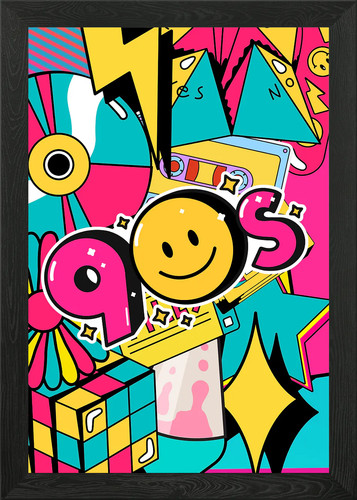 90er retro pop art gerahmtes - pop,