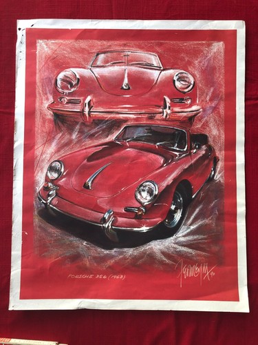 62x50cm porsche 356 poster - 62x50cm,