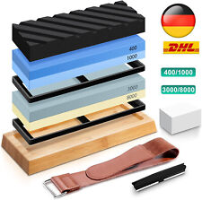 Schleifstein set Abziehstein Wetzstein 400/1000 3000/8000 Messerschärfer Profi