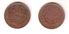 1 Cent Kupfer Münze British