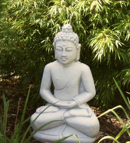 Buddha skulptur aus steinguss - buddha,