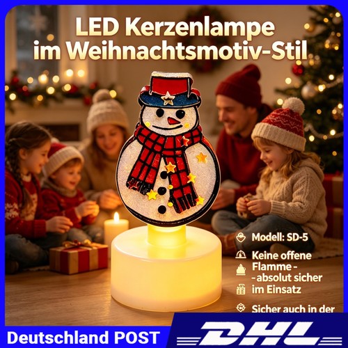 Schneemann led kerze - schneemann, ohne