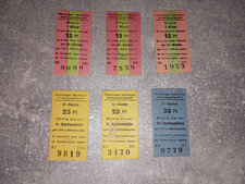 6 alte Fahrkarten Hamburger