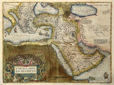 Türkisches Reich Original Kupferstich Landkarte Ortelius 1579
