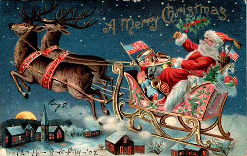 Weihnachten merry christmas - ak,