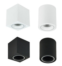 LED Aufbauleuchte Leuchte Strahler Deckenleuchte LED-RING WEISS GU10 230V Spot