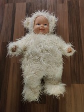 Original Anne Geddes Puppe Baby im Tierkostüm Bär Eisbär Weiß ca. 40cm