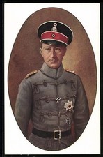 AK Kronprinz Wilhelm von Preußen in Husarenuniform mit Totenkopf-Schirmmütze 