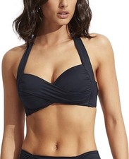 Seafolly Damen Twist Soft Cup Halter Bikinioberteil Gr.42, Neu !!