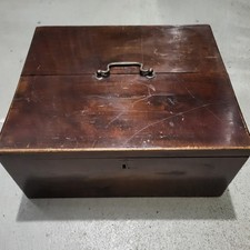 Alte Biedermeier Holzschatulle Schatulle Holz Truhe Holztruhe Kasten