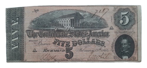 Usa dollars 1864 banknote - usa, 5