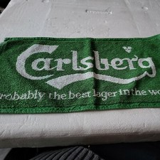 Carlsberg Lager kleiner Aschenbecher Bier Handtuch Thekentuch