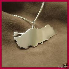 TÜRKEI Landkarte Anhänger in 925er Silber mit 45 cm Panzerkette, TÜRKIYE, TURKEY