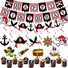 54 Stück Piraten Deko