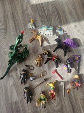 Playmobil grüner Drache Prinz Pferde Ritter Vintage Konvolut Mittelalter 