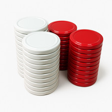 Twist-Off-Deckel Ø66 mm & Ø82 mm Rot-Weiß – Ersatz für Einmachgläser