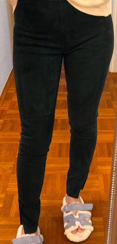 Echt leder suede - h,