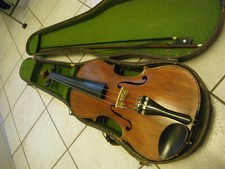 Antike Geige Modell Antonio Stradivarius Faciebat Cremona mit Bogen und Koffer