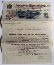 orig. Rechnung Richard Eller Malaga Weinhandlung Köln