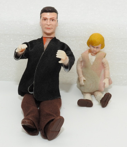 Vintage biegepuppe puppe - 2x,