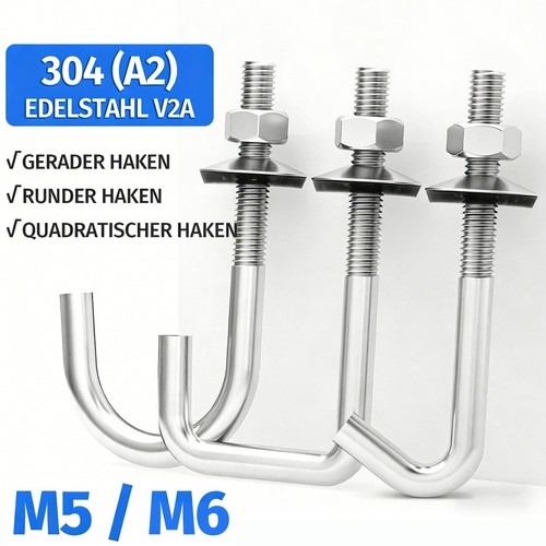 Edelstahl gewindehaken - edelstahl,