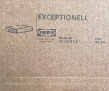 IKEA Exceptionell Metod 80 x 60 mittel vollauszug Schublade weiß 404.478.24