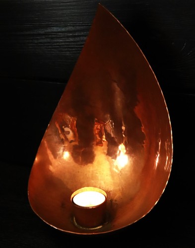 Kupfer tropfen wandleuchte - kupfer, mit