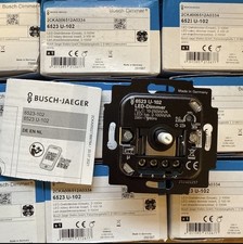 1x Busch-Jaeger 6523 U-102 Dimmer Einsatz inkl. Zentralscheibe Abdeckung 