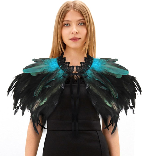 Damen feather schal halloween - feather,