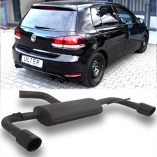 Ulter Sportauspuff ESD re li je 1x90mm schwarz für VW Golf VI GTI Look