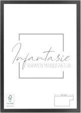 Bilderrahmen Schwarz Matt Infantasie 'N°2' nach Maß Holz Modern eckig 