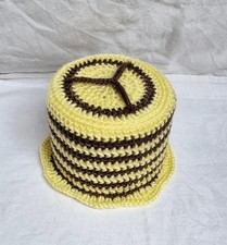 Klohut Friede Braun Gelb gestreift WC Papier Hut Häkelhut Auto Ablage