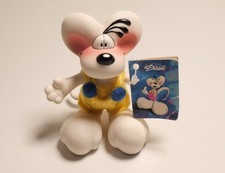 DIDDL MAUS weiß mit gelber Latzhose Kunststoff /Hartplastik Sammelfigur ca. 12cm