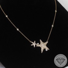 Wert 3650 € Brillant Diamant Collier Seestern 585 14 Karat Gelb Gold xxyy