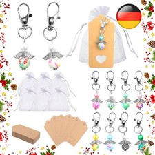 32er Set Dankeschön Geschenke Klein - Engel Schlüsselanhänger mit Organza