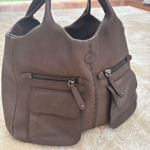 Tod braune lederhandtasche - tod's,