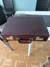Aktenkoffer Amiet Leder bordeaux mit Zahlenschloss