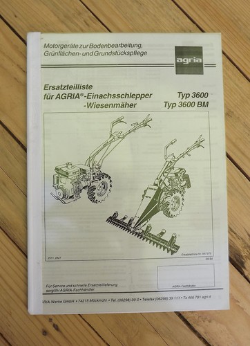 Agria 3600 ersatzteilliste - agria, bm