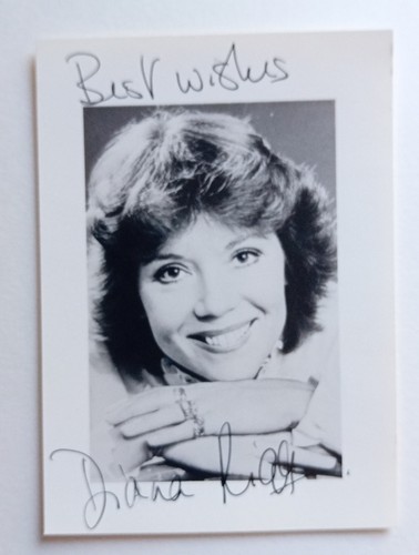 Diana rigg signiertes altes - rigg,