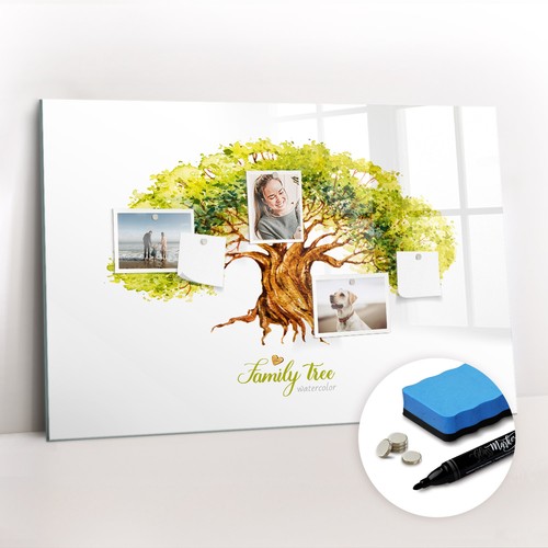 Glas magnetboard mit schwamm - glas,