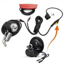 E-Bike Headlight +Taillight +Speed Sensor+ Cable Kits For TSDZ2 Mid-Drive Motor