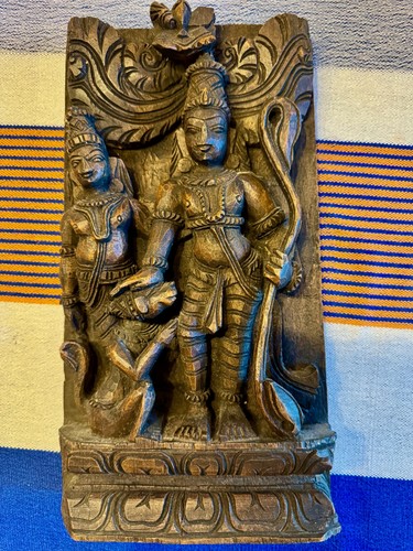 Indisches holzrelief rama sita - holzrelief,