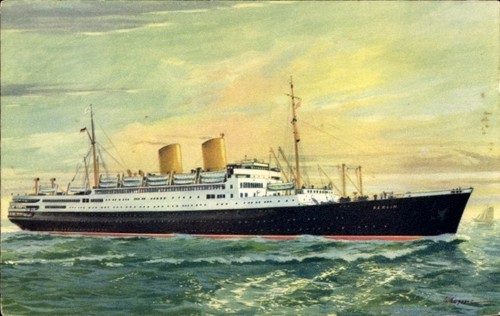 Künstler passagierschiff - ak,