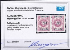 Memel Mi Nr. 173 W1 * mit