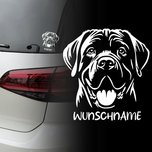 Auto aufkleber mastiff - |, hund